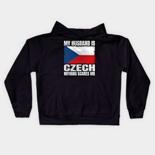 My Husband is Czech Gifts for Wife Czech Republic Czech Husband Kids Hoodie